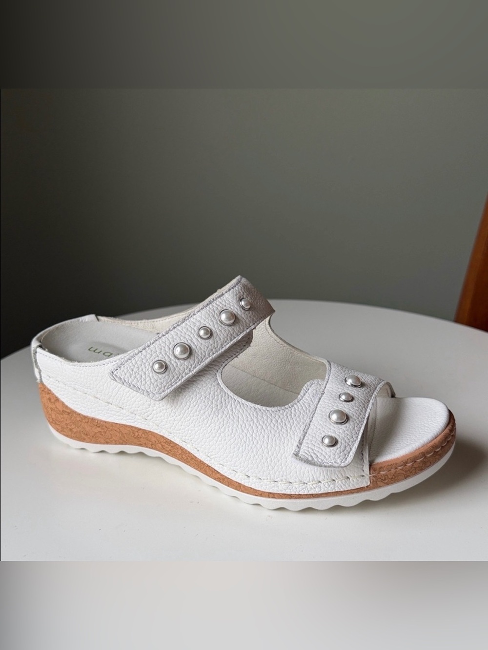 WALDLAUFER orthotic-friendly sandals leather upper Pear Stud  US 5.5-6 WIDE